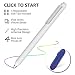 Produktbild KSW KINGDO iPad Stift, Stylus Stift für All iPad/iPhone, Kapazitiver Wiederaufladbare Stift mit 1.4 mm Extrem Feiner Spitze für iPad/iPhone/iPad Pro/iPhone X/iPhone XS/iPhone 11(Milchweiß)