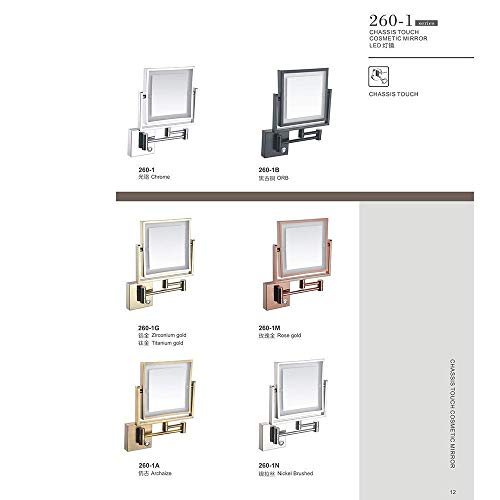 Miroir de maquillage de vanité avec châssis premium et face grossissante