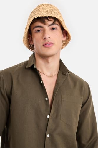 Image of SNITCH Men Casual Shirt | Regular Fit Full Sleeve Spread Collar Solid Pattern | Breathable Cotton Linen Blend & Lightweight Fabric for Summer, Vacation & Smart Casual Wear