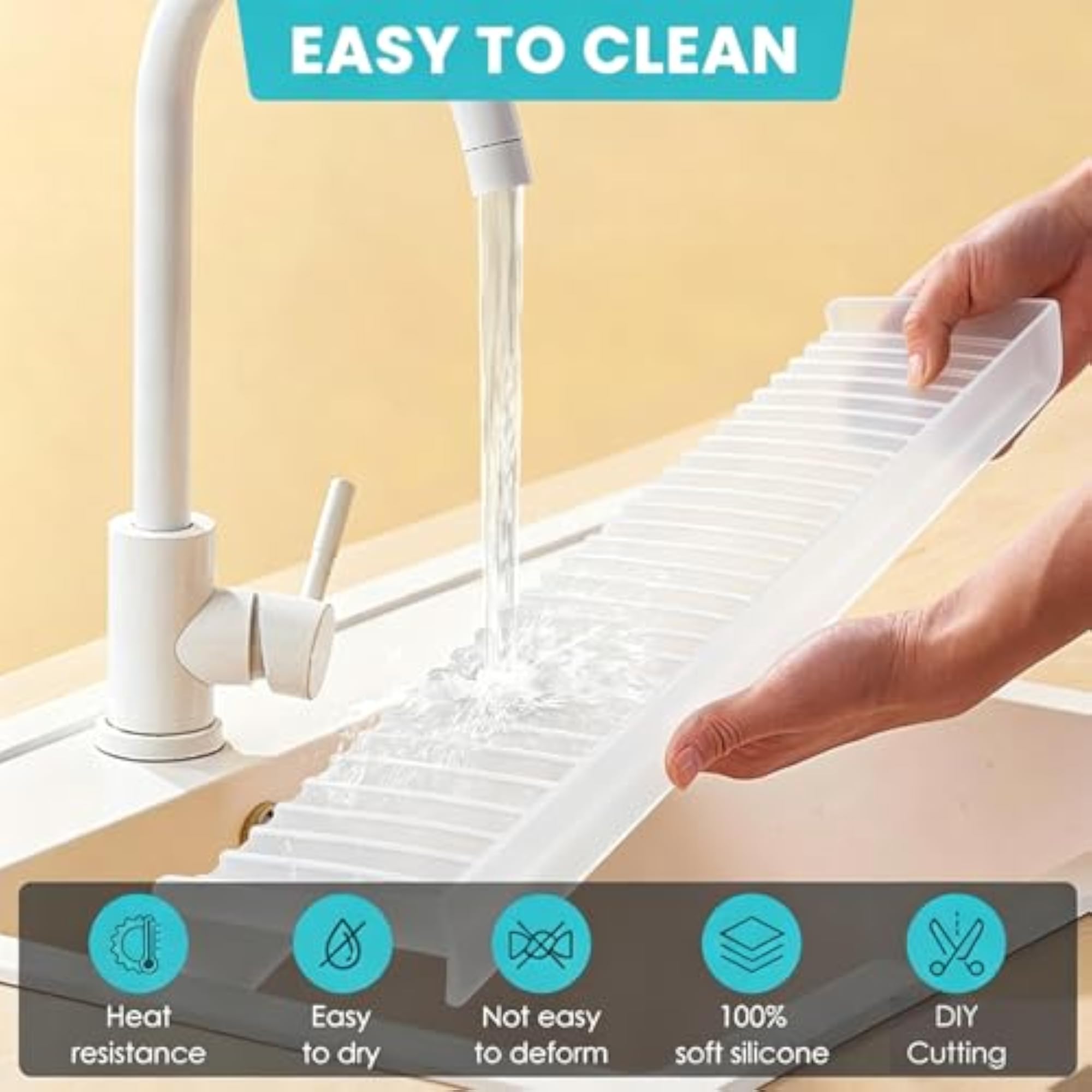 Silicone Sink Splash Guard for Kitchen Countertop