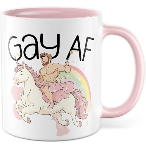 Tazza LGBTQ regalo gay af, tazza da caffè queer gay umorismo divertente partner, amico, fidanzata, idea regalo, ufficio, caffè, ufficio, collega, squadra