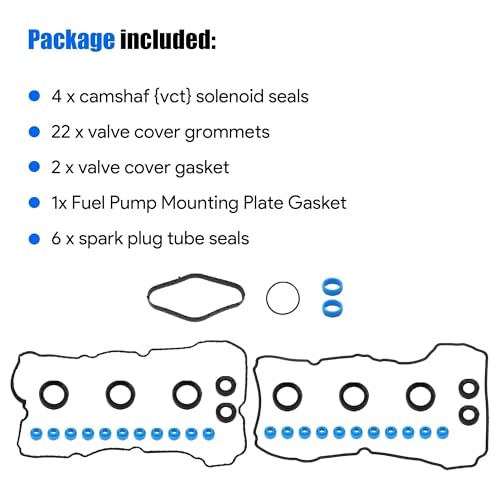 Image of Valve Cover Gasket Set Fit for Ford 3.5L F150 2013-2014 for Transit 150 250 350 2015-2020 for Expedition Lincoln Navigator 3.5L V6 Turbo 2015-2017# VS50879R VS 50879 R GS33868 BR3Z6C535A