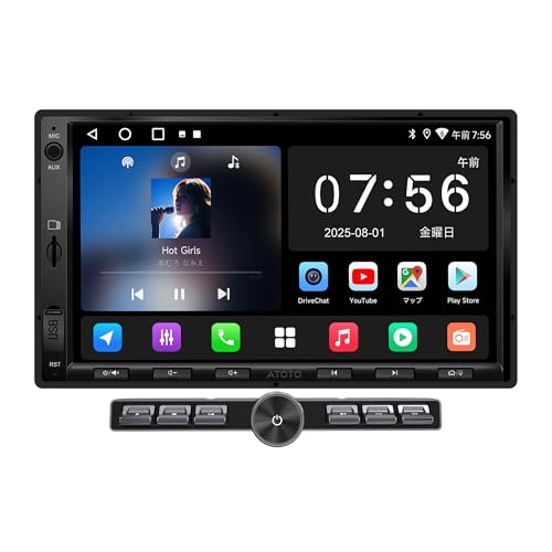 ATOTOZONE AC-44F20 ���C�����X�����R�� �o�b�N���C�g�L�[�t�CA5LG2A7T �p�A7�C���`�f�B�X�v���C�I�[�f�B�I�A2DIN Android�J�[�i�r, ���C�����X CarPlay& ���C�����X Android Auto