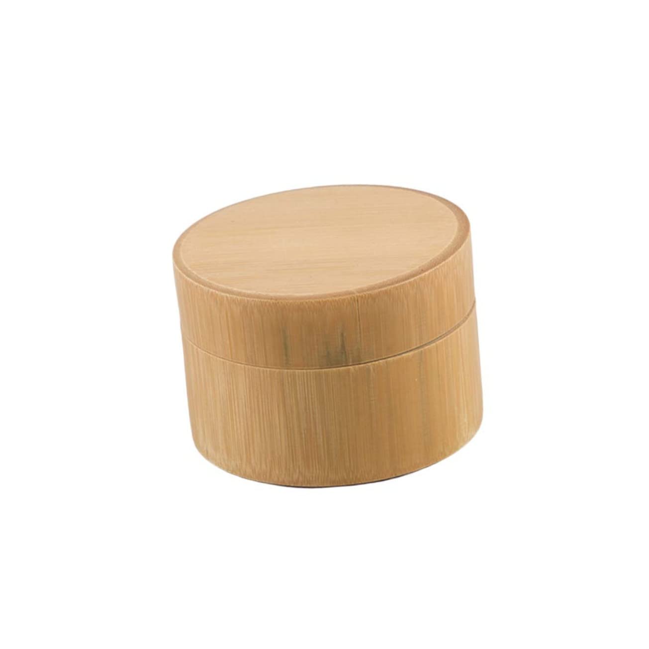 GRIRIW Matcha Canister Compact Storage for Tea Leaves Spices and Items Natural Design for Travel and Kitchen Organization