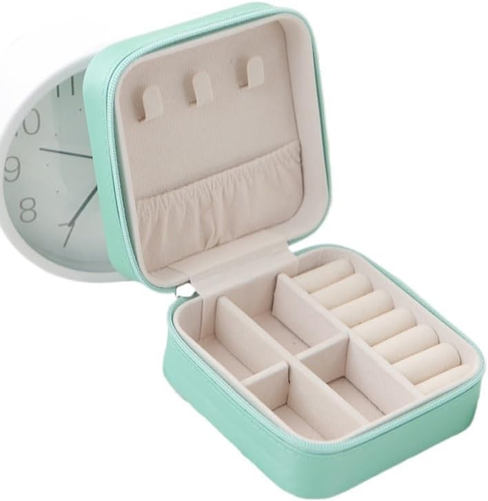joyero Caja De Almacenamiento De Cuero Para Pendientes, Organizador De Joyas, Estuche De Joyería De Viaje, Tamaño Pequeño, Venta Al Por Mayor joyas