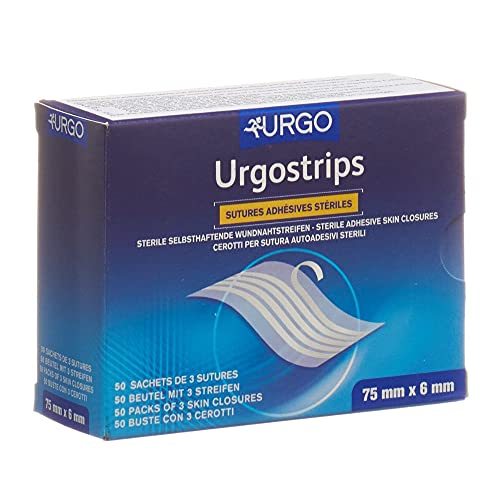 LPM – Set di 12 suture adesive URGO STRIPS Sterili (75 mm x 6 mm)