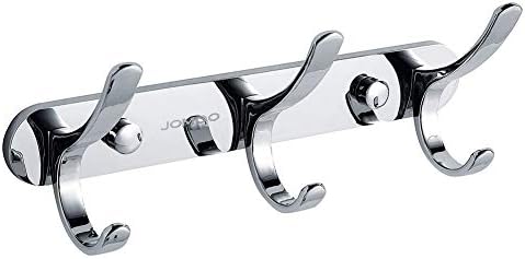 JOMOO 8 Inch Coat Hooks Towel Clothes Backpack Hat Rack Robe Jacket Bathrobe Scarf Hanger Multifunctional Towel Stand Chrome