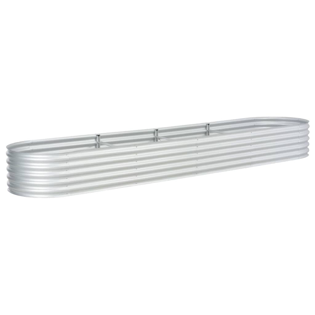 Generic Podwyższona Grządka Ogrodowa ze Stali Ocynkowanej, Metalowa Donica do Ogrodu, na Balkon, Taras i Podwórko, Grządka do Sadzenia Warzyw, Kwiatów, Roślin (400 x 80 x 44 cm)