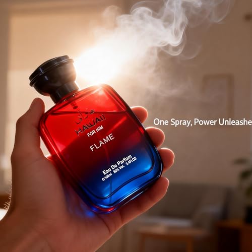 Image of AFLUXE Men's Eau de Parfum for Men Modern Woody Fresh Scent Cologne for Men|3.4 Fl Oz (100 ml)|Hawall For Him Flame