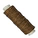 11 Pieces Repair Leather Craft Tool, 7 Pieces Curved Upholstery Hand Sewing Needles Sewing Needles with Leather Waxed Thread Cord 1 Brown 1 Black and Drilling Awl and Thimble for Leather Repair