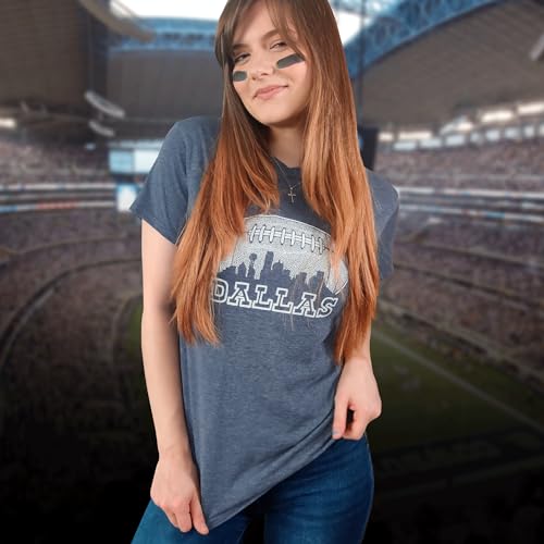 Skyline Football T-Shirt, Hand-Drawn, Made in USA2