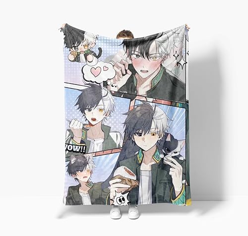 Xinchangda Manta Haruka Togame Jo/Suo Hayato/Tomiyama Choji Anime Mantas súper suave de franela de microforro polar manta cálida para invierno Navidad