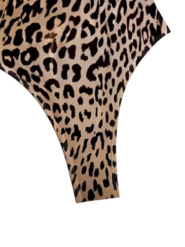 Image of Foxiny Sexy Backless Cheeky High Cut Leg Thong V Neck One Piece Swimsuit