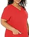 HeartSoul womens Pitter-pat V-neck medical scrubs shirts, Red, XX-Large Plus