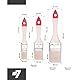 HARDY WORKING TOOLS Flachpinsel-Set 3-teilig, Breite 1 Zoll, 1.5 Zoll, 2 Zoll, Malerpinsel Set mit Holzgriff, Lackierpinsel 3PCS, Serie *30*, A0280-030100, Rot, 1 / 1.5 / 2 Zoll