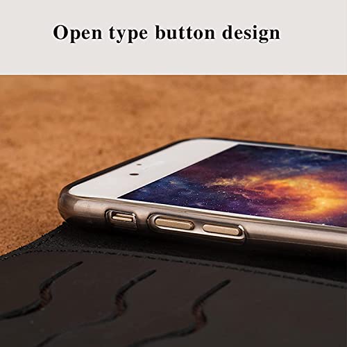 Funda para iPhone 14 Plus carcasa de piel con tapa y tarjetero 6