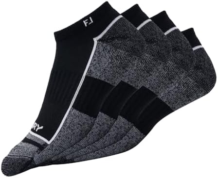 FootJoy Mens 18127d Golf Socks, Black, 7-12 US