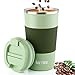 KETIEE Kaffeebecher to go,510ml Thermobecher Kaffee-to-go,Kaffeebecher Thermo,Doppelwandig Reisebecher Travel Mug,Vakuum Isolierbecher mit auslaufsicherem Deckel für Kaffee und Tee,Grün