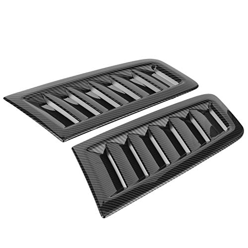 Car Hood Vents, Stick on Vents for Car Bonnet, 2pcs Universal Decorative Air Intake Scoop Side Vents (Carbon Fiber) by Yosoo Health Gear - Image 4