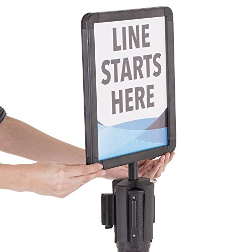 image for US Weight - U2513 Plastic Stanchion Sign Holder with Plexiglass Covers