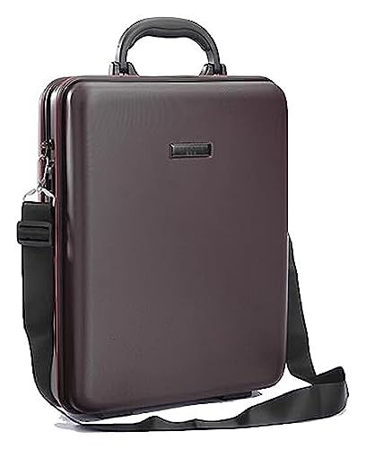 ABS Shoulder Password Box Vertical Portable Laptop Case Briefcase Document Case Medical Case Cash Suitcase（Color: Black）