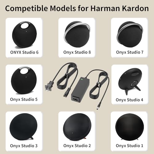 Image of for Harman Kardon Charger Onyx Studio 8 7 6 5 4 3 2 1 Wireless Bluetooth Speaker Replacement Harmon Kardon Charger 19V AC Power Cord Supply【10 FT】 VHBW
