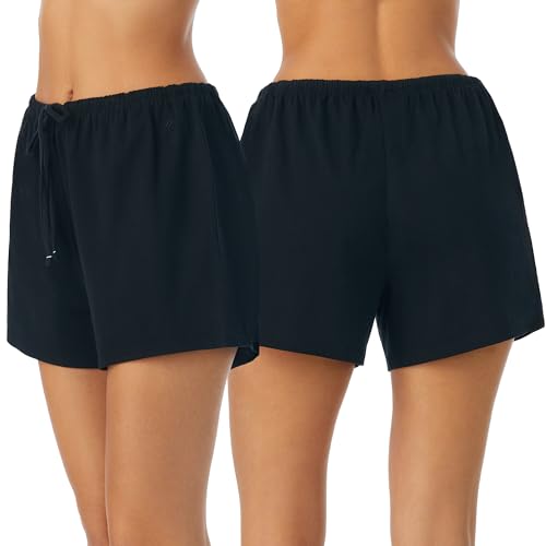 Image of Nautica Womens Sleep Shorts - Mid-Thigh, Lightweight, Breathable Pajama Bottoms - Cotton Knit Jersey Sleepwear and Loungewear