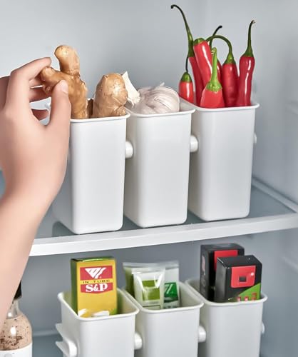 Image of 3 Pcs Fridge Storage Containers, Detachable Food Refrigerator Organizer Container Butter, Chocolate, Sauce, Candies, Vegetables, Stationery Toiletries, Plastic (Square)