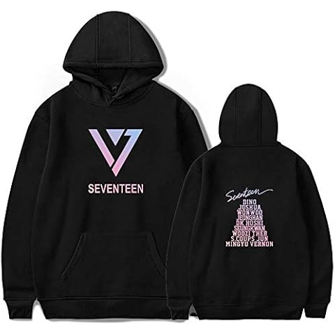 2019 Unisex Seventeen Hoodies S.COUPS JEONGHAN Joshua JUN Hoshi Wonwoo Woozi DK MINGYU THE8 SEUNGKWAN Vernon Dino Her Sweatshirt Sweaters Black Cover