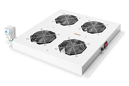 DIGITUS Ventilateur de toit pour armoire réseau 19 pouces – 4 ventilateurs