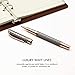 SHALORY Ballpoint and Rollerball Pen Set, Stylish Line Engraved Metal Pen Elegant Smooth Writing Gift Pen (2 Pens with 2 Extra Refills)