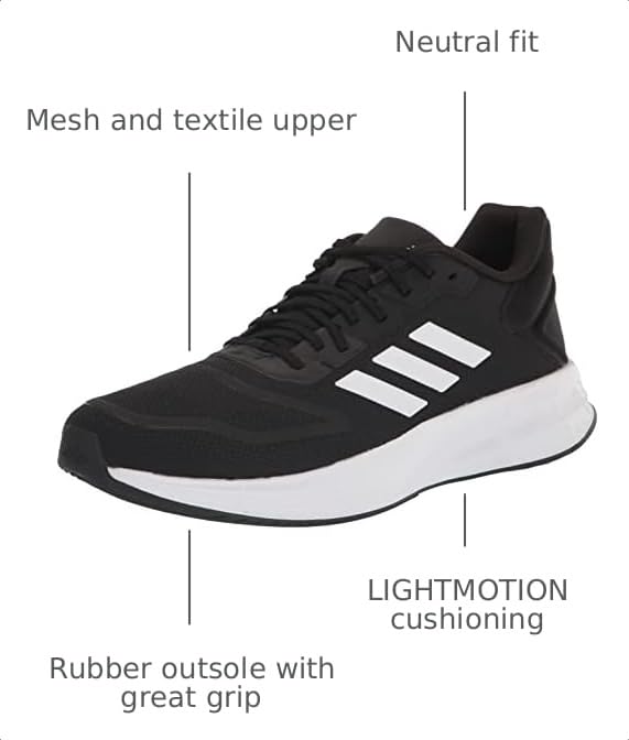 Image of Adidas Adult Duramo SL 2.0 Core Black /White /Core Black 8