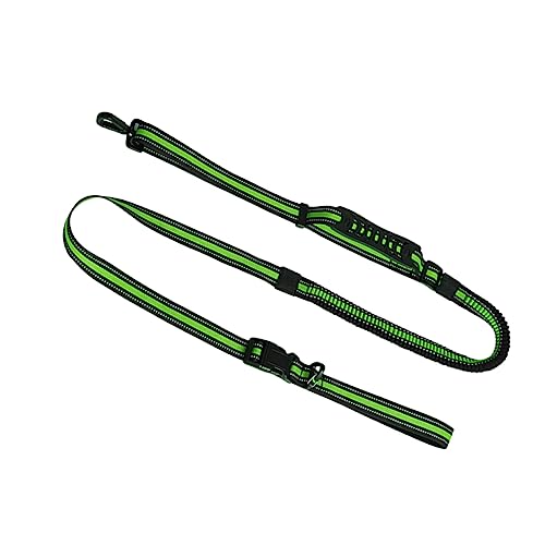 Milisten ペット反射 犬のランニングリーシュ 中型犬用リード 大型犬用首輪 小型犬用リード 犬の首輪用ウエスト 緑の犬の 犬の散歩ベルト ペットリーシュ ナイロン Green