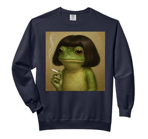 Funny Frog Bob Haircut Smoking Meme For Men Women Comfort