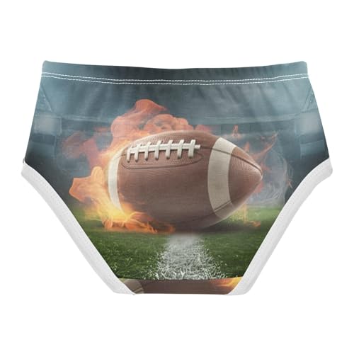 Toddler Underwear Floral 2t Cotton Girl Panties Cute Fun Kids Briefs Undies American Football Field2