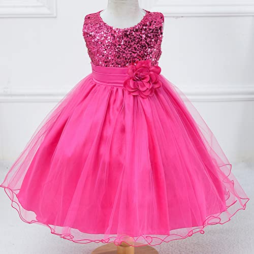 Little Girls' Sequin Mesh Tulle Dress Kids Sleeveless Flower Girls Birthday Party Dresses Prom Gown Princess Dress2