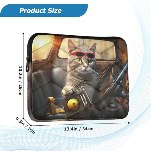 Funda para portátil de 13-14 pulgadas estilo gato miniatura 3
