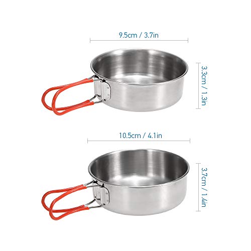 Nishore 2 Pcs Tigelas De Aço Inoxidável para Placas de Jantar de Cozinha Ao Ar Livre de Acampamento