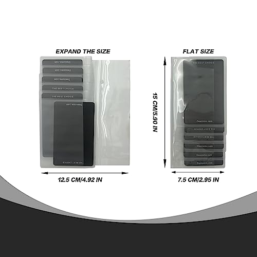 Set of 2 Plastic Wallet Insert for Credit Card, Men Wallets Trifold Vinyl Credit Card Sleeves Holder (Checkbook 6 Page)2