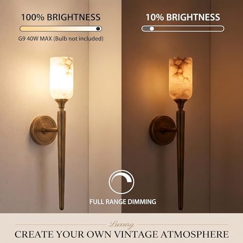 Image of Luxury Natural Spanish Alabaster Wall Sconce 22in