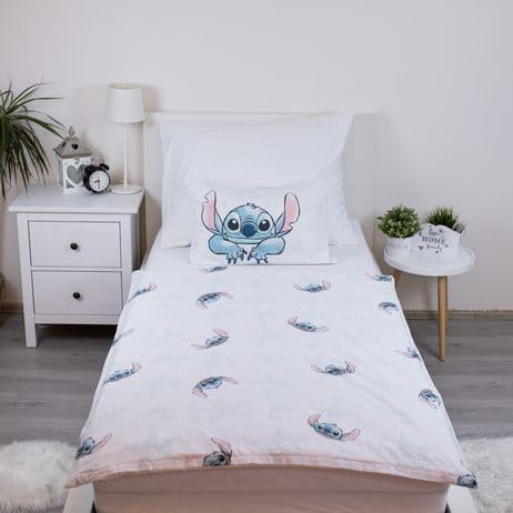 Jerry Fabrics Stitch & Angel Omkeerbare beddengoedset | Singe beddengoed dekbedovertrek 140 x 200 cm en kussensloop 50 x 70 cm | 100% katoen | Bladeren Design Jerry Fabrics Stitch & Angel Omkeerbare beddengoedset | Singe beddengoed dekbedovertrek 140 x 200 cm en kussensloop 50 x 70 cm | 100% katoen | Bladeren Design