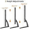 ELIVED Universal Table Top TV Stand for Most 27 to 55 inch LCD LED Plasma Flat/Curved Screen TVs, TV Base Height Adjustable Leg Stand, Replacement TV Feet Holds up to 88lbs, Max VESA 800x400mm
