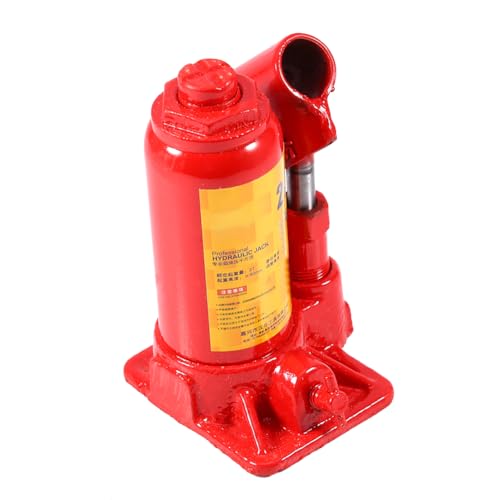 Martinetto Idraulico per Auto, Sollevatore con Base Ingrandita, Capacità 2 Tonnellate, Piastra in Acciaio Ispessita, Valvola di Ritorno dell'Olio