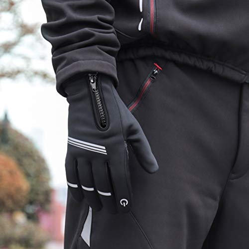 Luvas, Andoer Luvas de inverno Luvas à prova d'água à prova de vento Luvas de snowboard quente Luva