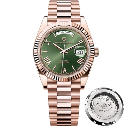 LACZ DENTON PD1783 DD40 Mens Watches Luxury Automatic Watch Men AR Sapphire Glass Mechanical Wristwatch Men 10Bar NH36A Movement