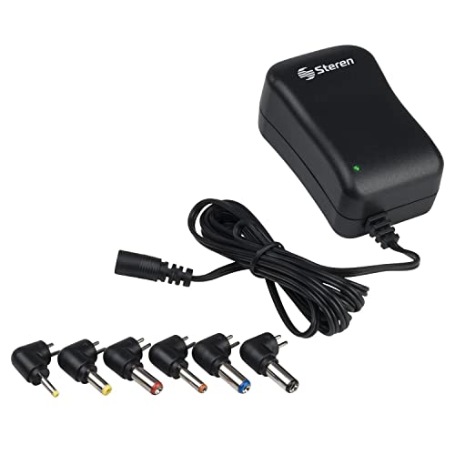 Cargadores Y Adaptadores, Home Improvement Steren Eliminador regulado de 3 a 12 Vcc, 1,2 A con puntas intercambiables, negro ELI-1200