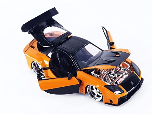 Jada Toys Fast & Furious 1:24 1995 Mazda Rx-7 Widebody Die-Cast Car W/Han's 2.75" Die-Cast Figure, Toys For Kids And Adults #TOP3