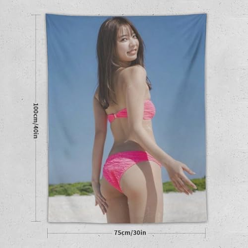 川津明日香 タペストリー (136)壁掛け 布ポスター 室内装飾 壁飾り モダン 装飾アート 多機能 リビングルームベッドルーム ファッショナブルでトレンディ ユニークなギフ 30"x40"（75x100cm） [2]