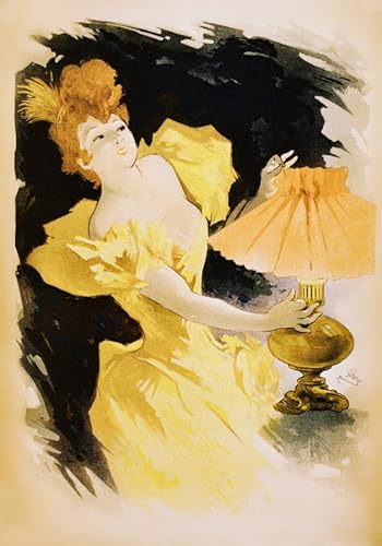 Affiche vintage femme élégante tableau mural impressions d'art jules cheret chambre 60x90
