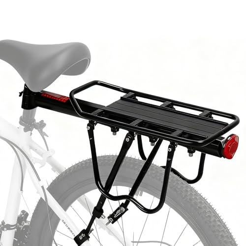 LBING Pannier Rack Mountain Bike Bicycle Pannier Rack Sturdy Aluminium Alloy Adjustable Bicycle Rear Seat Post Rack with 50 kg Weight Capacity